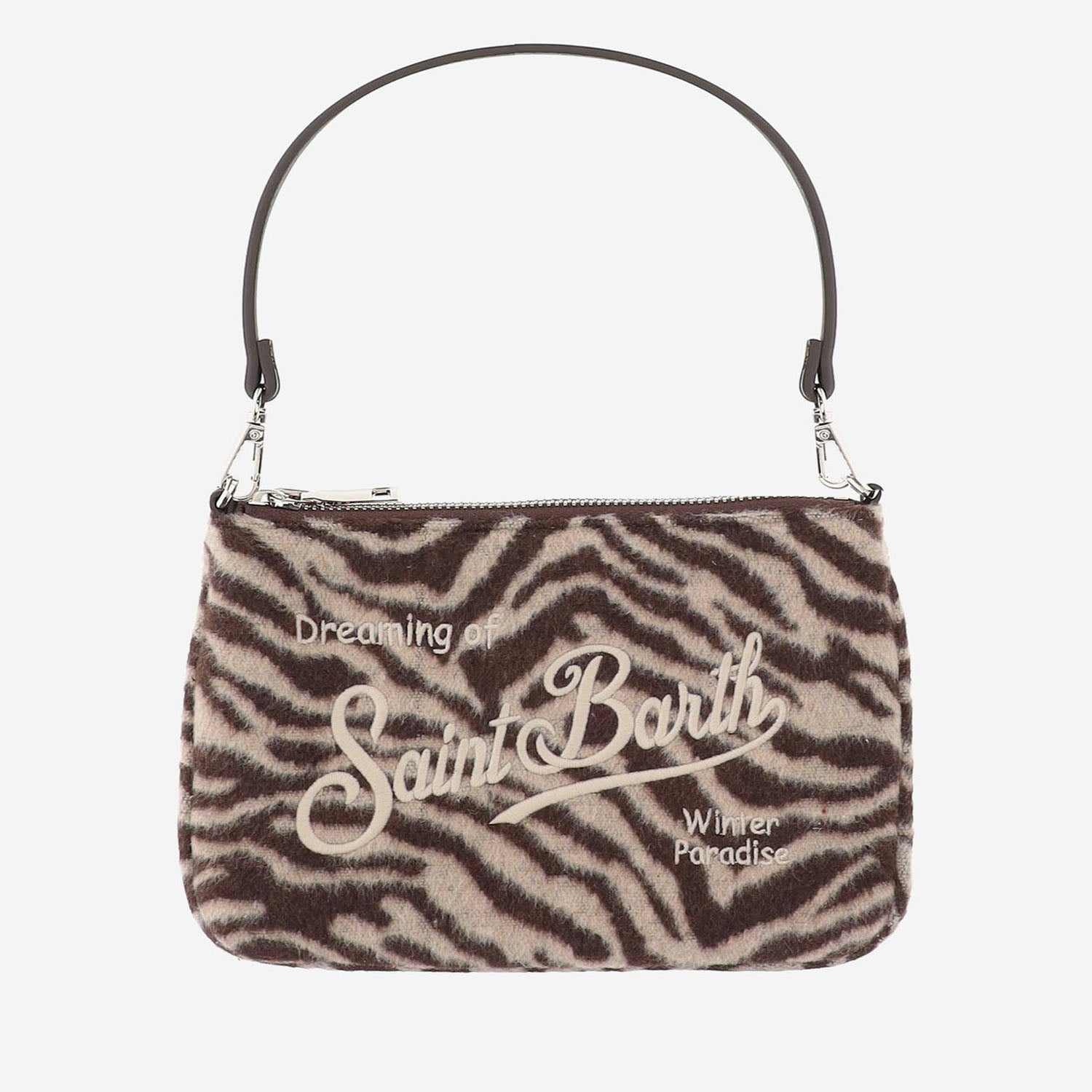 POCHETTE IN MISTO LANA ANIMALIER CON LOGO PARM003 04108M MC2 SAINT BARTH 
