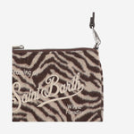 POCHETTE IN MISTO LANA ANIMALIER CON LOGO PARM003 04108M MC2 SAINT BARTH 