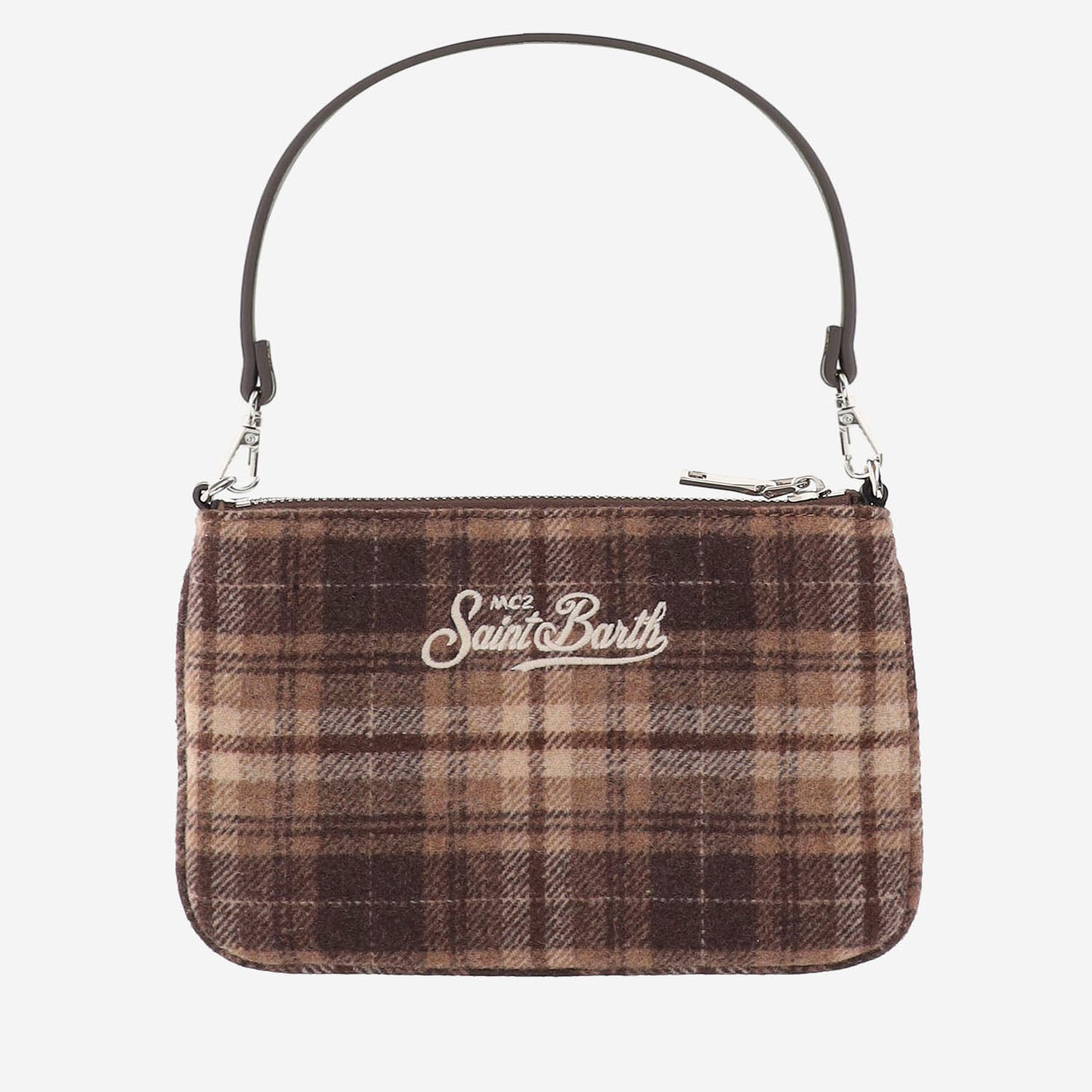 POCHETTE IN MISTO LANA A TARTAN CON LOGO PARM006 00470M MC2 SAINT BARTH 