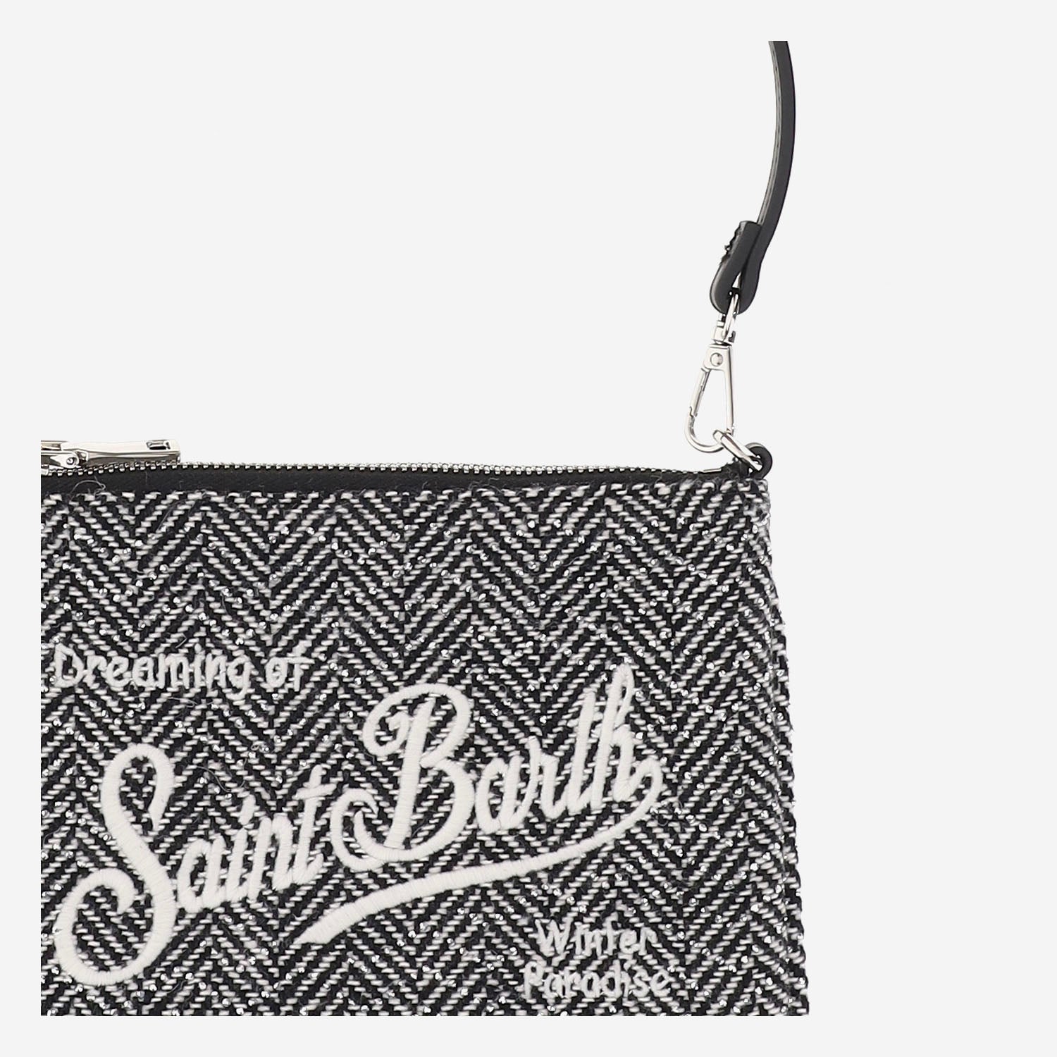 POCHETTE IN MISTO LANA A SPIGATO CON LOGO PARM006 00472M MC2 SAINT BARTH 