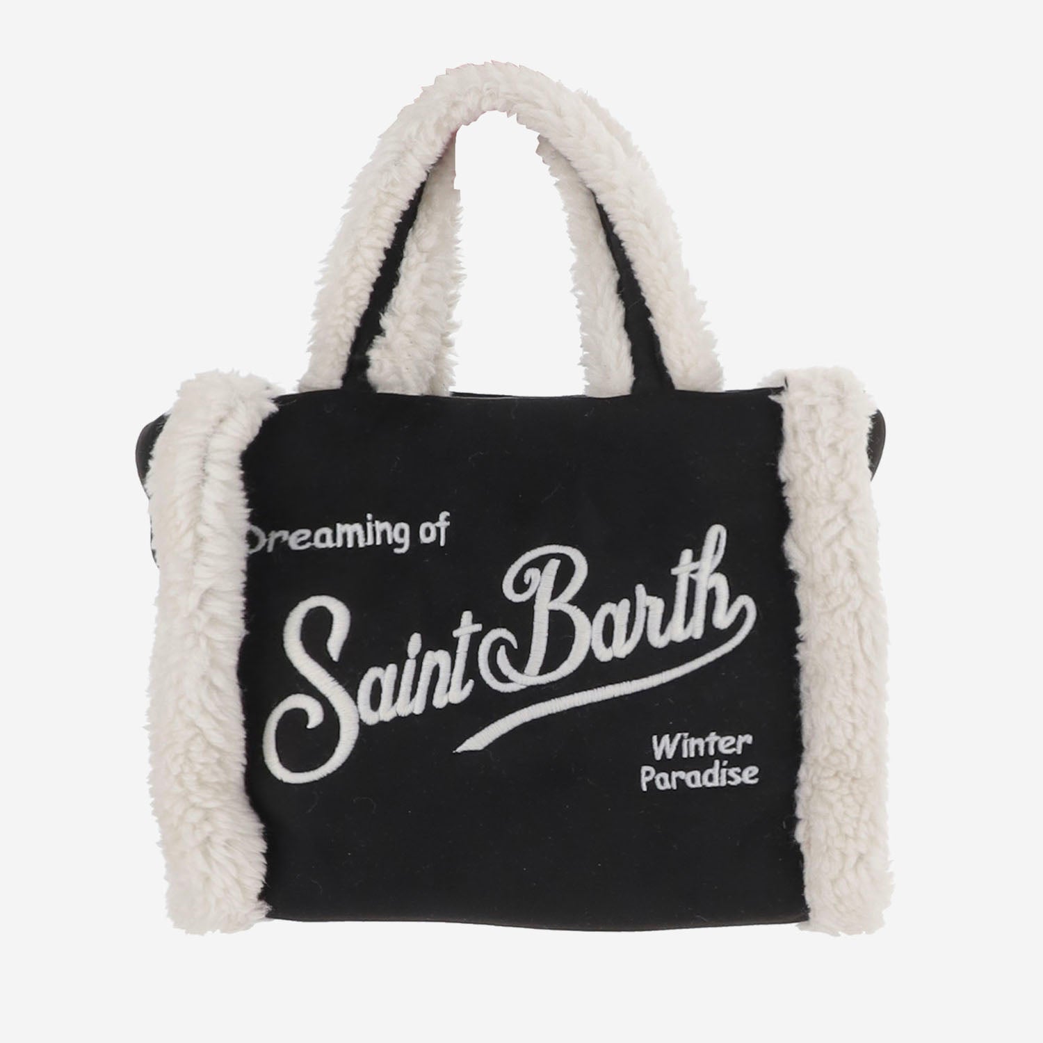 BORSA CON BORDI IN PELLICCIA ECOLOGICA VAMI020 03996M MC2 SAINT BARTH 