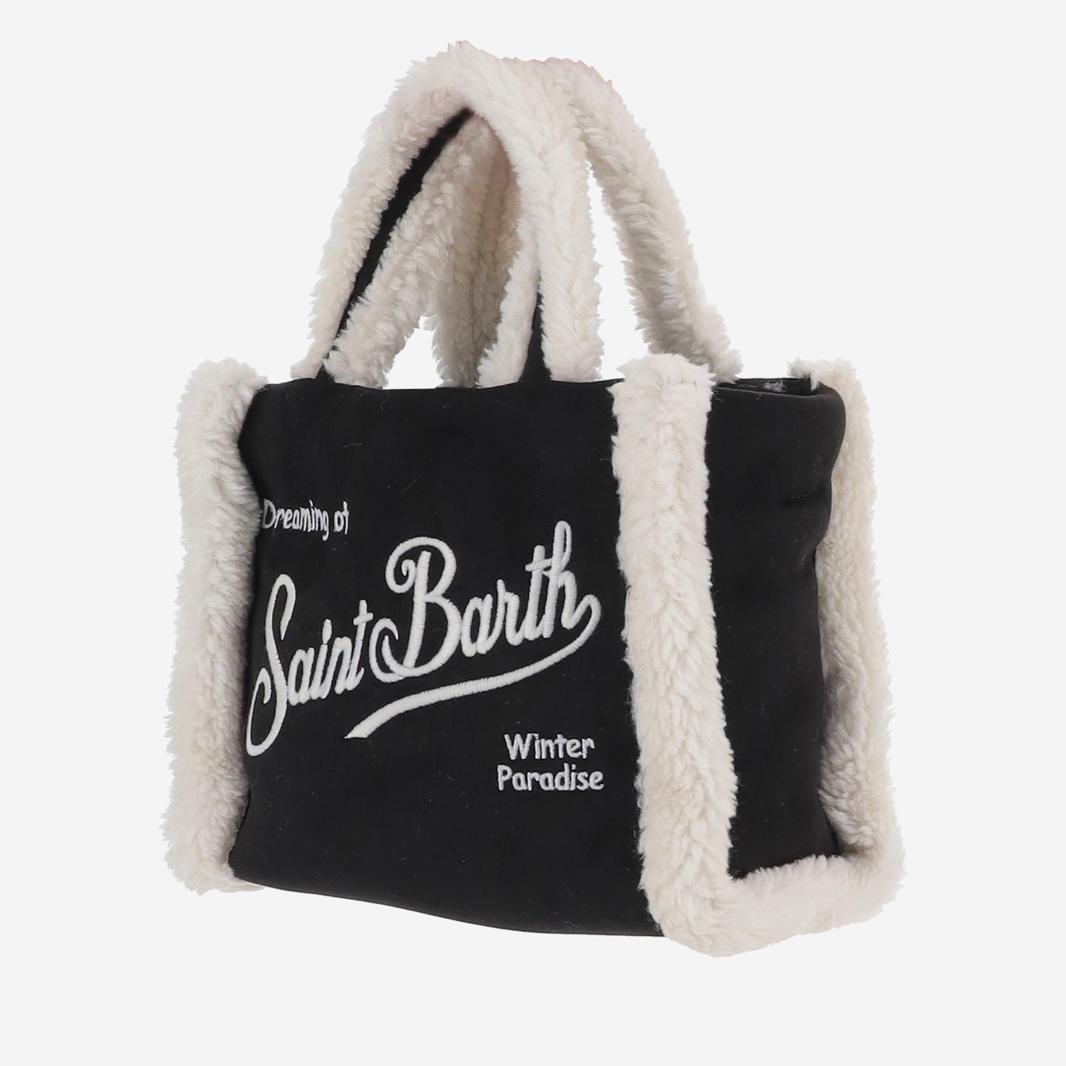 BORSA CON BORDI IN PELLICCIA ECOLOGICA VAMI020 03996M MC2 SAINT BARTH 
