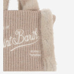BORSA IN MISTO LANA CON DETTAGLI IN PELLICCIA ECOLOGICA VAMI022 00521M MC2 SAINT BARTH 
