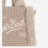 BORSA IN MISTO LANA CON DETTAGLI IN PELLICCIA ECOLOGICA VAMI022 00521M MC2 SAINT BARTH 