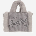 BORSA IN MISTO LANA CON DETTAGLI IN PELLICCIA ECOLOGICA VAMI022 03999M MC2 SAINT BARTH 
