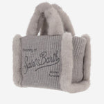 BORSA IN MISTO LANA CON DETTAGLI IN PELLICCIA ECOLOGICA VAMI022 03999M MC2 SAINT BARTH 