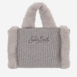 BORSA IN MISTO LANA CON DETTAGLI IN PELLICCIA ECOLOGICA VAMI022 03999M MC2 SAINT BARTH 