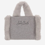 BORSA IN MISTO LANA CON DETTAGLI IN PELLICCIA ECOLOGICA VAMI022 03999M MC2 SAINT BARTH 