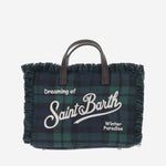 BORSA IN MISTO LANA CON FRANGE E LOGO VAMI031 00142M MC2 SAINT BARTH 