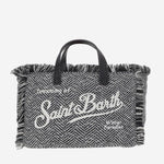 BORSA IN MISTO LANA CON FRANGE E LOGO VAMI031 00472M MC2 SAINT BARTH 