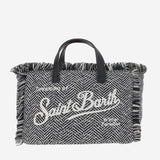 BORSA IN MISTO LANA CON FRANGE E LOGO VAMI031 00472M MC2 SAINT BARTH 