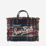 BORSA IN MISTO LANA CON FRANGE E LOGO VAMI031 02549M MC2 SAINT BARTH 