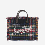 BORSA IN MISTO LANA CON FRANGE E LOGO VAMI031 02549M MC2 SAINT BARTH 