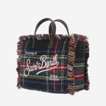 BORSA IN MISTO LANA CON FRANGE E LOGO VAMI031 02549M MC2 SAINT BARTH 