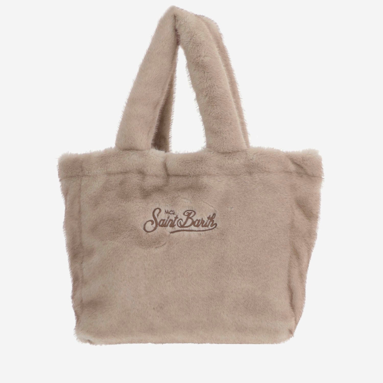 BORSA IN PELLICCIA ECOLOGICA CON LOGO VANI033 00219M MC2 SAINT BARTH 
