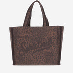 BORSA IN MISTO COTONE CON LOGO E MOTIVO ANIMALIER VANI046 00212M MC2 SAINT BARTH 