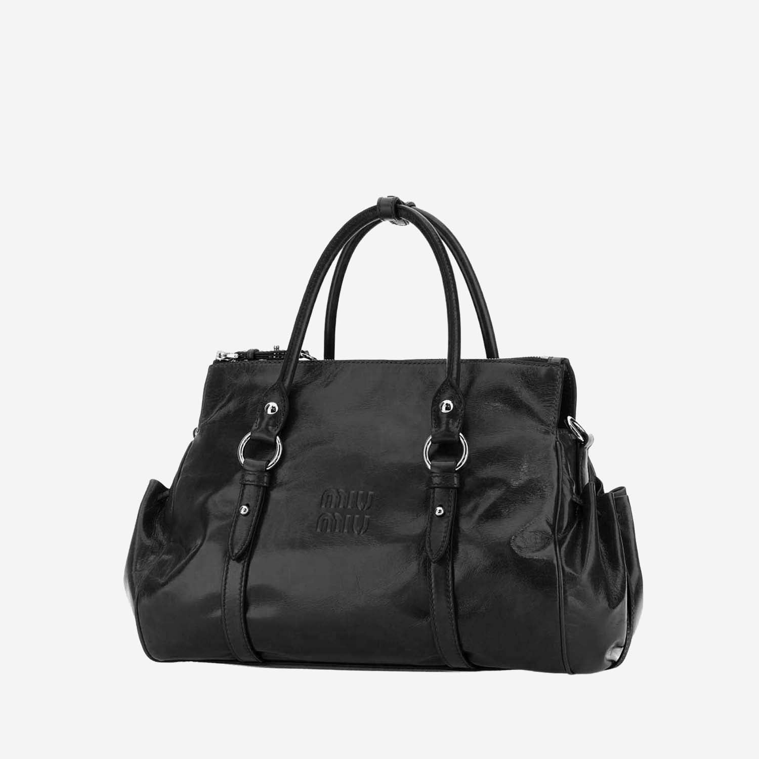 BORSA IN PELLE CON LOGO 5BA328 2A44F0002 MIU MIU 