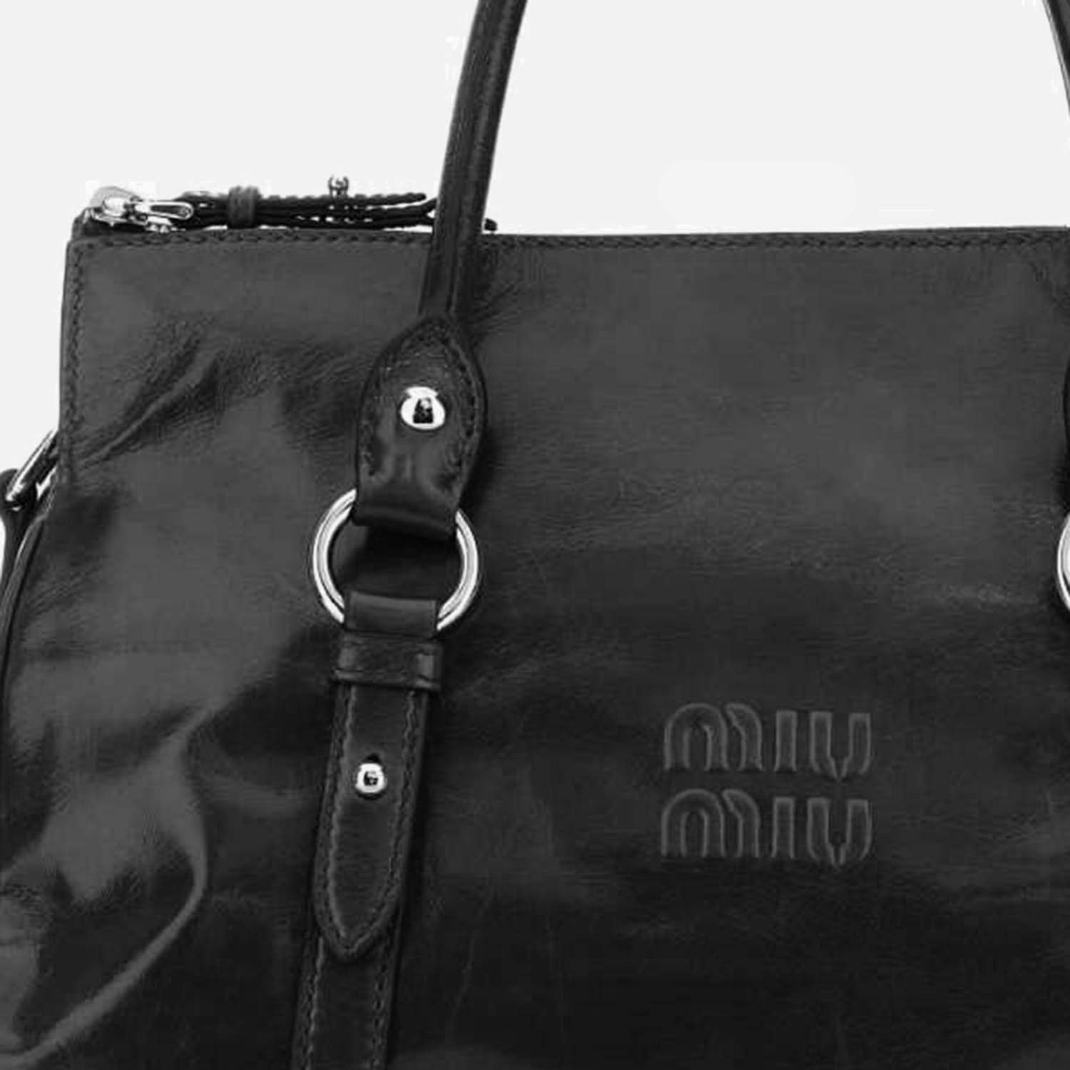 BORSA IN PELLE CON LOGO 5BA328 2A44F0002 MIU MIU 