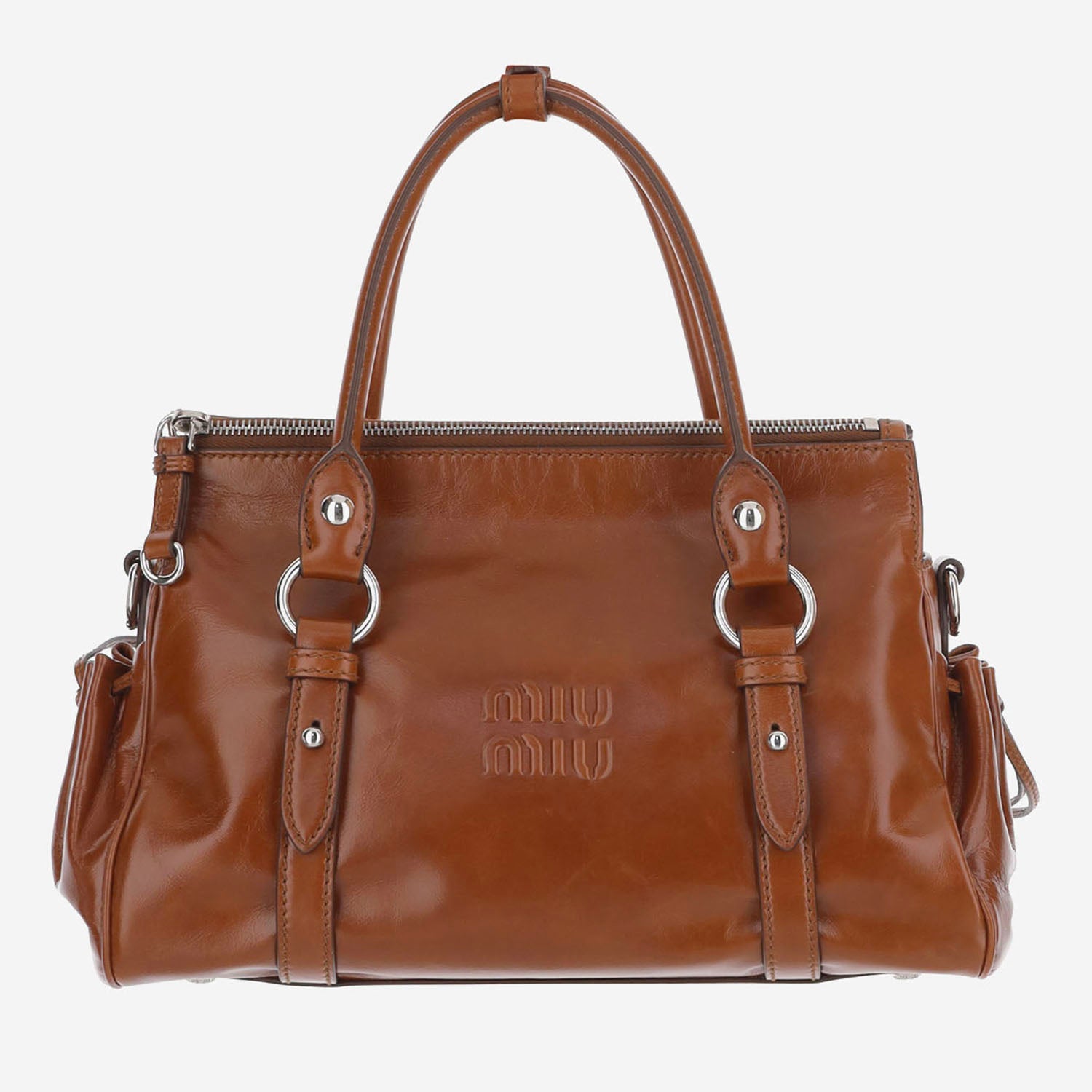 BORSA A MANO IN PELLE 5BA333 2A44F0BW5 MIU MIU 
