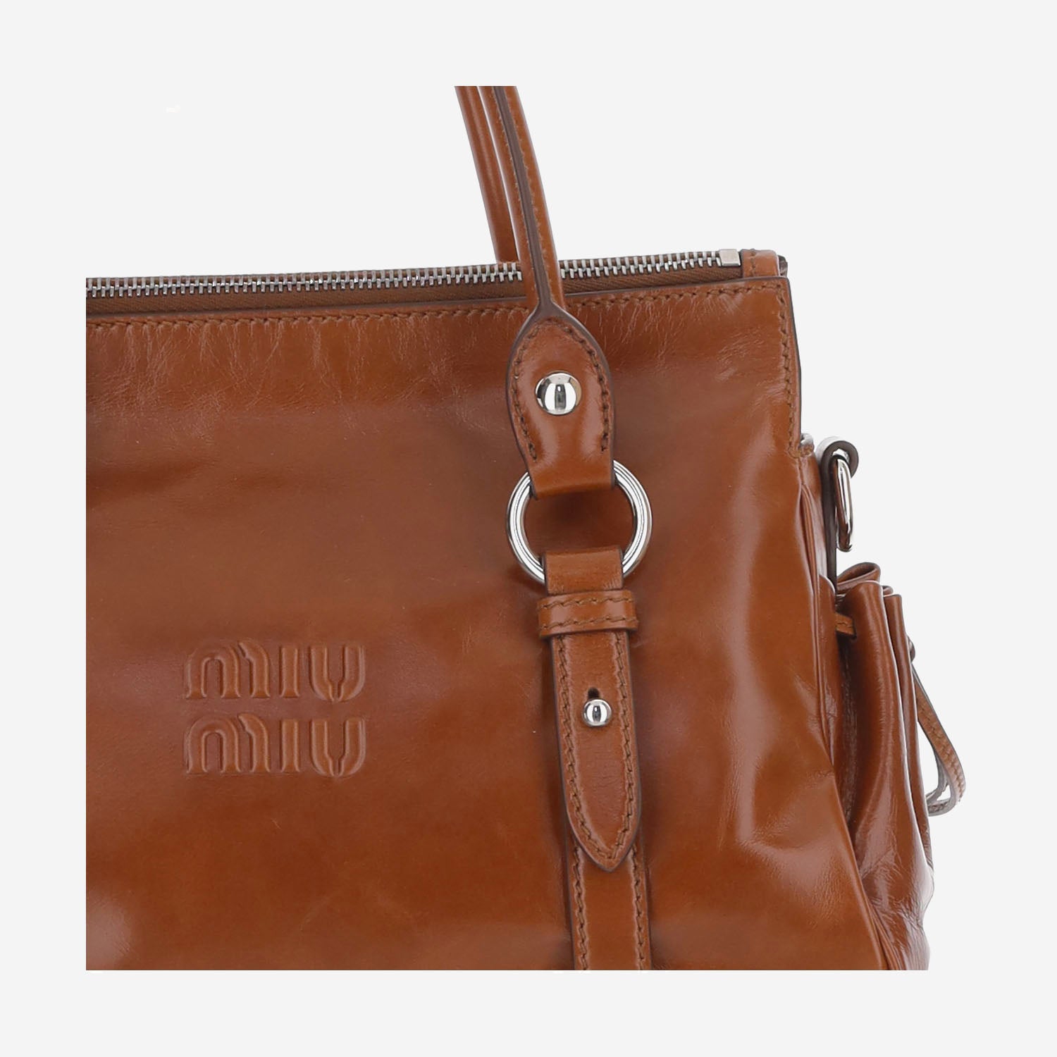 BORSA A MANO IN PELLE 5BA333 2A44F0BW5 MIU MIU 