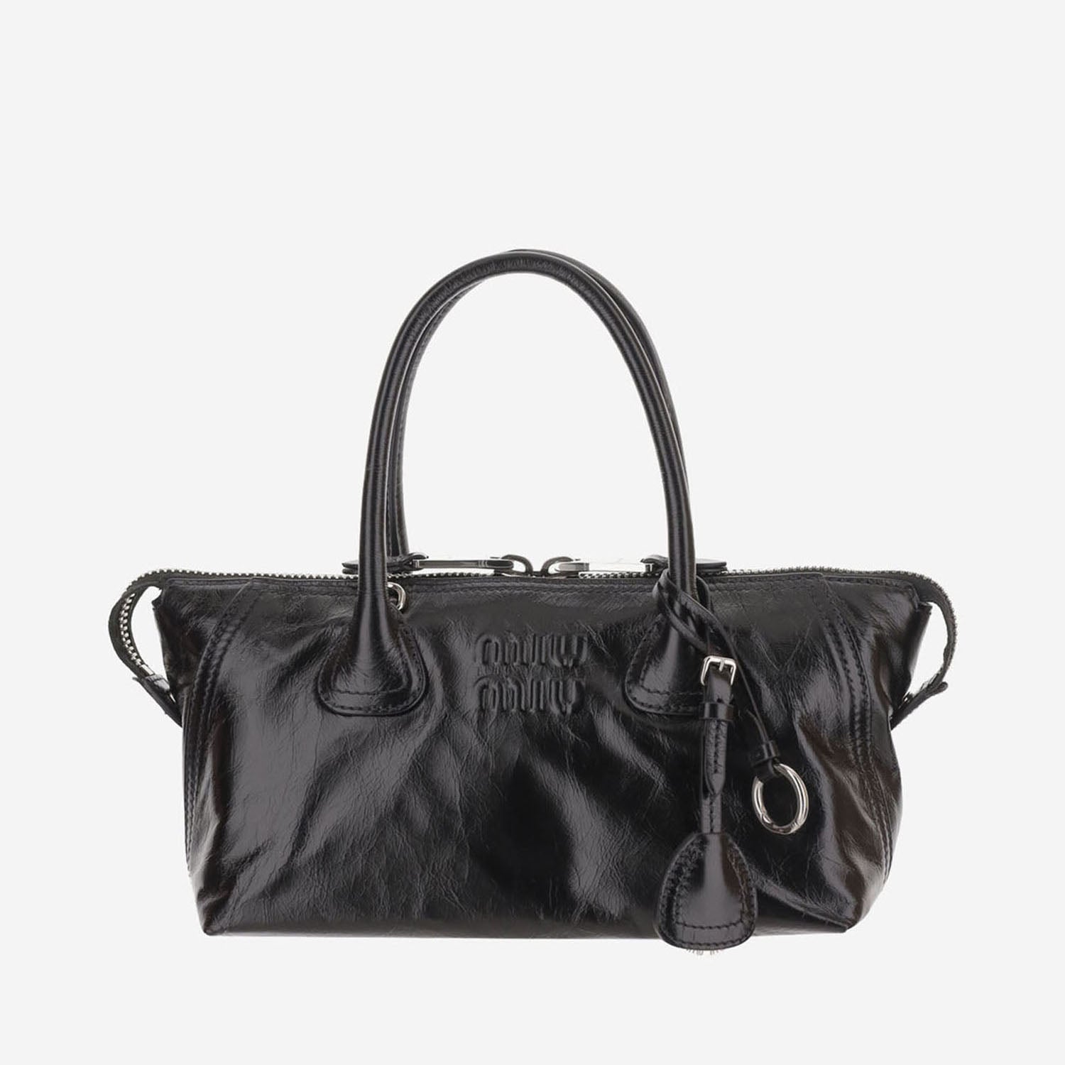 BORSA A TRACOLLA IN PELLE CON LOGO 5BA338 2A44F0002 MIU MIU 