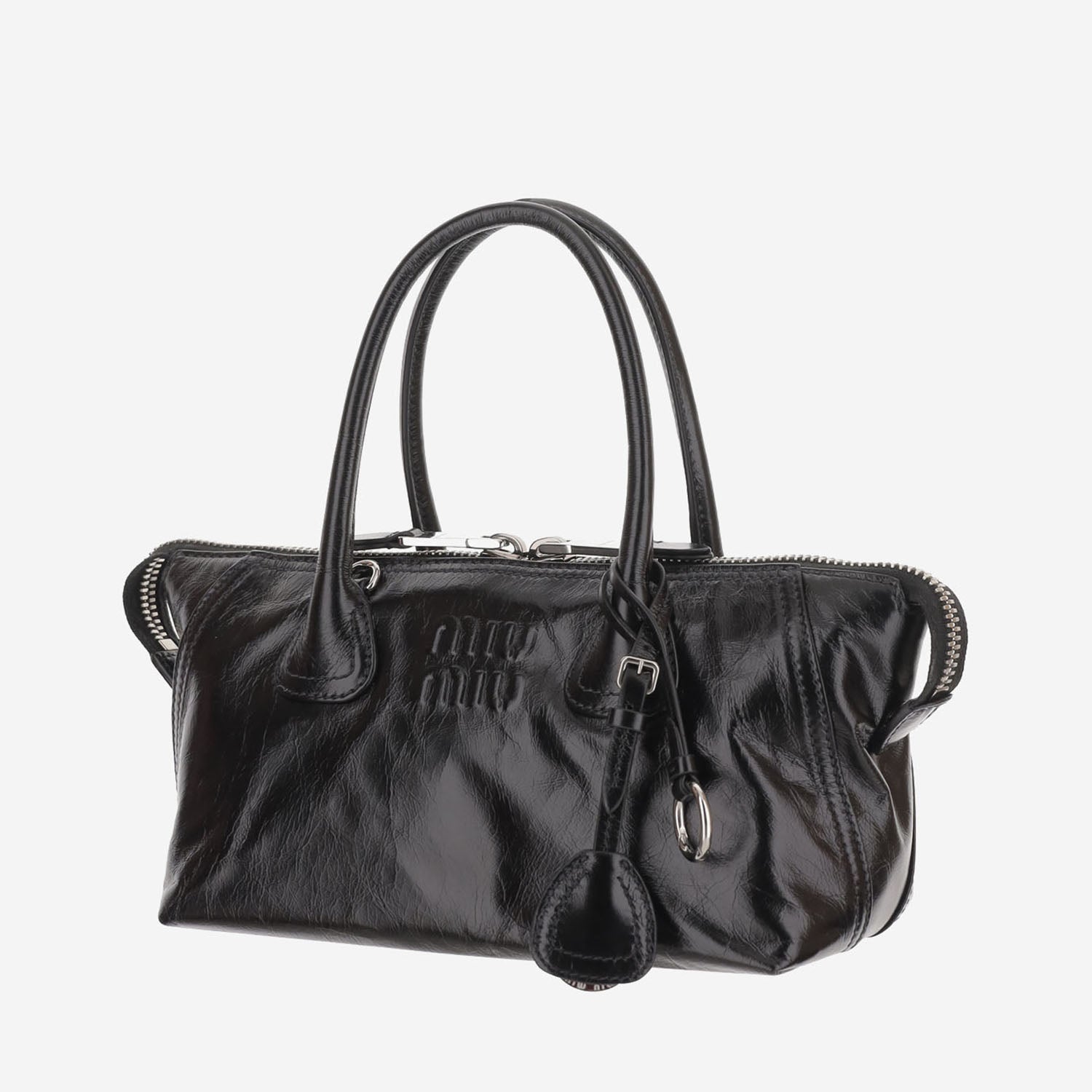BORSA A TRACOLLA IN PELLE CON LOGO 5BA338 2A44F0002 MIU MIU 