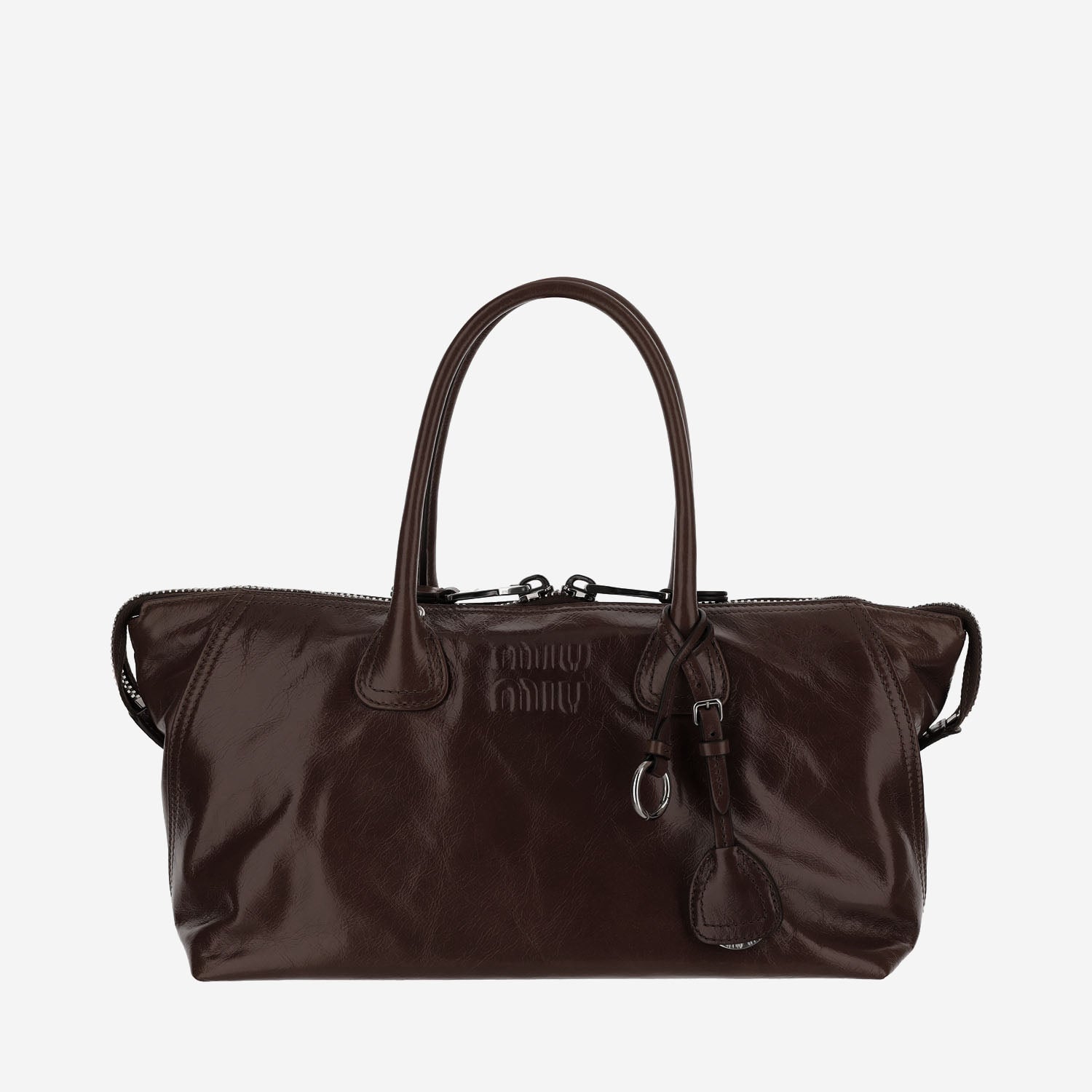 BORSA A TRACOLLA IN PELLE CON LOGO 5BA338 2A44F0003 MIU MIU 