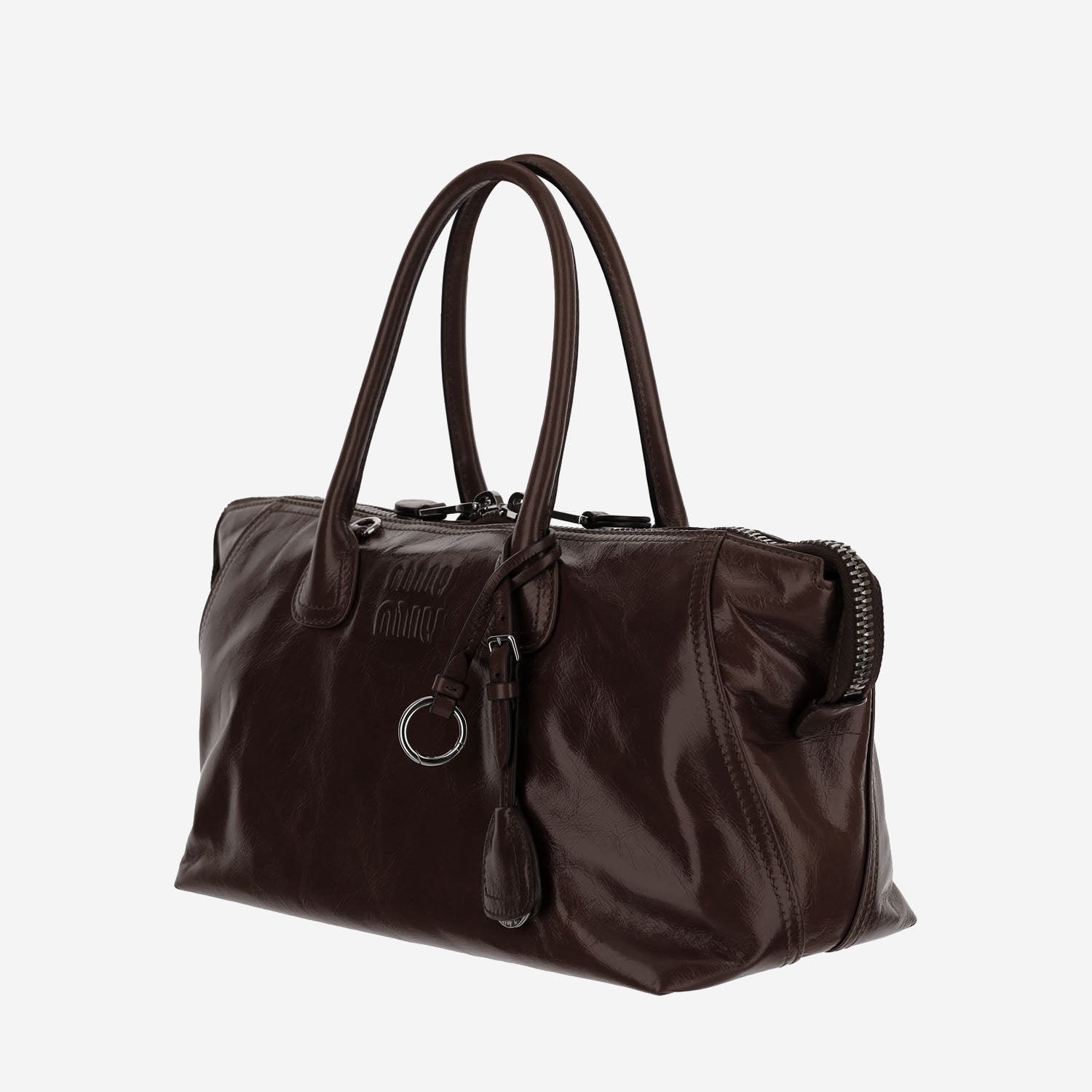 BORSA A TRACOLLA IN PELLE CON LOGO 5BA338 2A44F0003 MIU MIU 