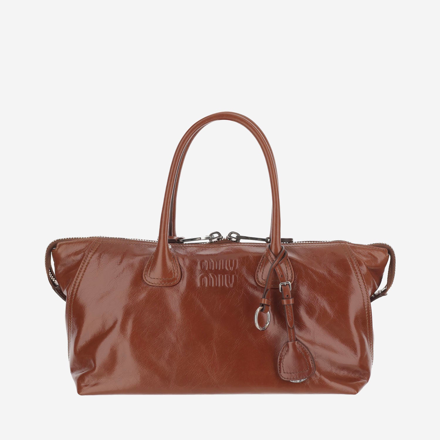BORSA A TRACOLLA IN PELLE CON LOGO 5BA338 2A44F0BW5 MIU MIU 
