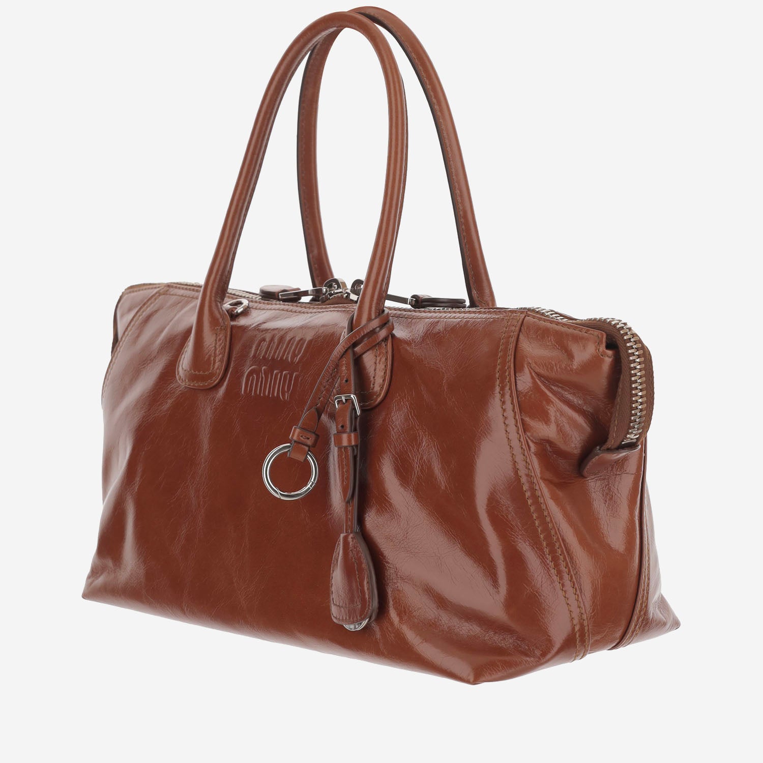 BORSA A TRACOLLA IN PELLE CON LOGO 5BA338 2A44F0BW5 MIU MIU 
