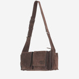 Borsa a tracolla Utilitaire in pelle scamosciata 5BC205 2CSSF0324 MIU MIU 
