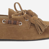 MOCASSINI STRINGATI "DECK" IN SUEDE 5D518E 054F0393 MIU MIU 