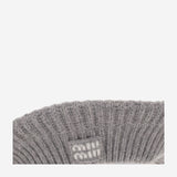CAPPELLO IN LANA E CASHMERE CON LOGO 5HC275 2IDOF0031 MIU MIU 