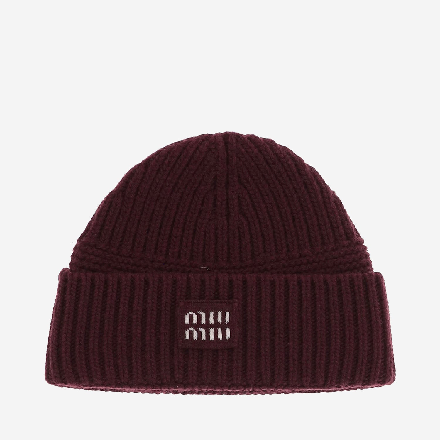 BEANIE IN LANA E CASHMERE CON LOGO 5HC539 2F8SF0399 MIU MIU 