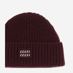 BEANIE IN LANA E CASHMERE CON LOGO 5HC539 2F8SF0399 MIU MIU 