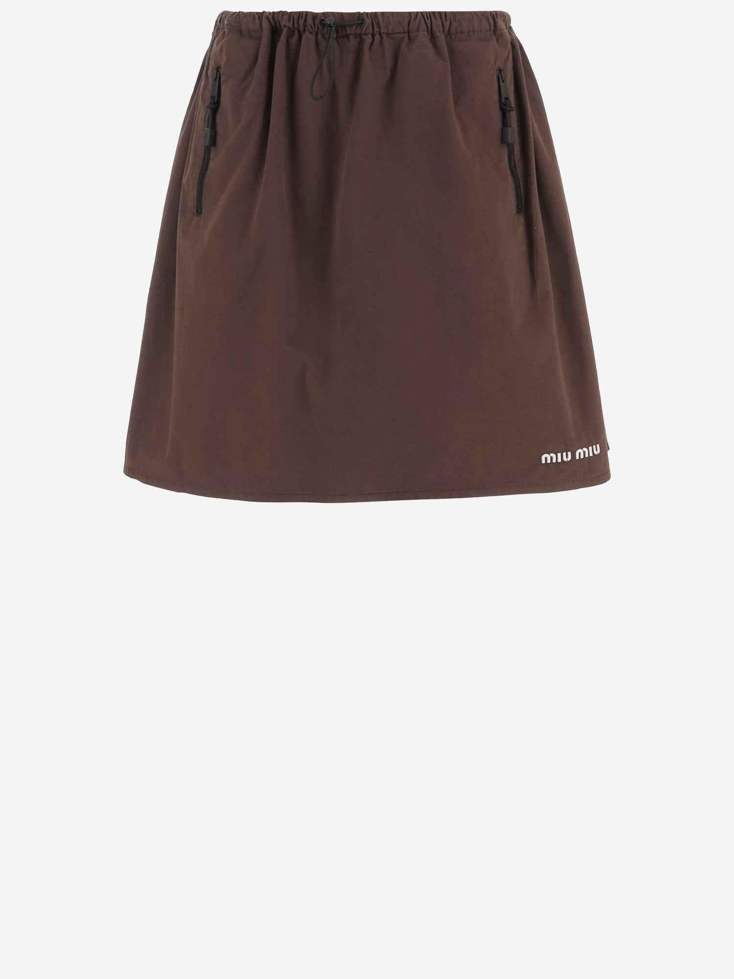 GONNA IN COTONE CON LOGO MG2755 19LWF0192 MIU MIU 