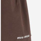 GONNA IN COTONE CON LOGO MG2755 19LWF0192 MIU MIU 