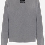 MAGLIA IN COTONE CON LOGO MJLA31 1841F0BD9 MIU MIU 