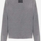 MAGLIA IN COTONE CON LOGO MJLA31 1841F0BD9 MIU MIU 