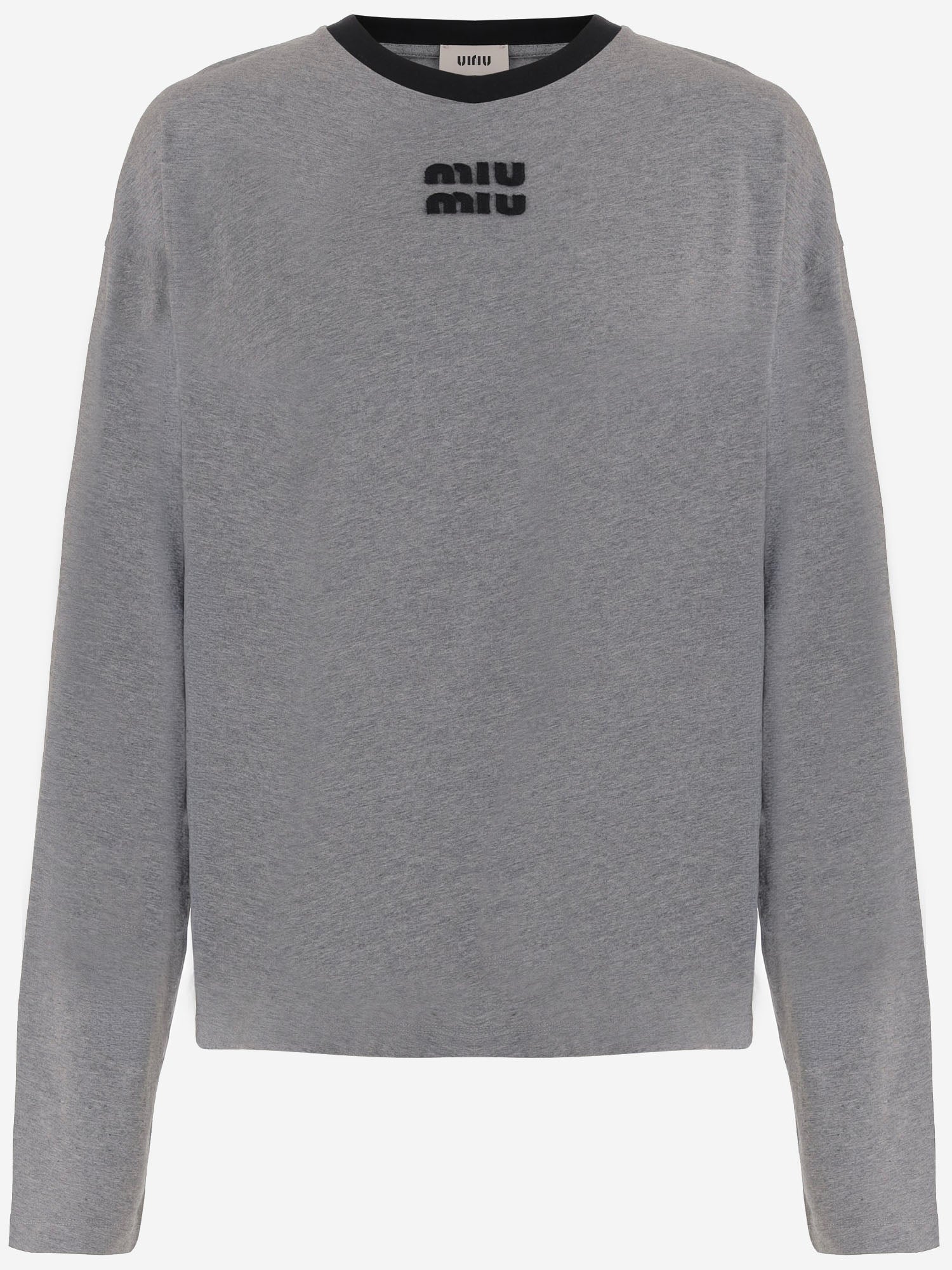 MAGLIA IN COTONE CON LOGO MJLA31 1841F0BD9 MIU MIU 