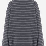 FELPA IN COTONE CON MOTIVO A RIGHE MJLA69 174VF052N MIU MIU 