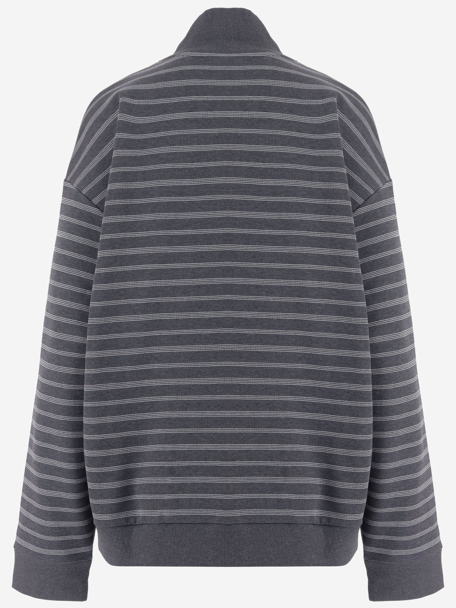FELPA IN COTONE CON MOTIVO A RIGHE MJLA69 174VF052N MIU MIU 