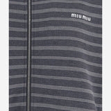 FELPA IN COTONE CON MOTIVO A RIGHE MJLA69 174VF052N MIU MIU 