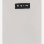 T-SHIRT IN COTONE CON LOGO MJNA45 6398F0009 MIU MIU 