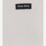 T-SHIRT IN COTONE CON LOGO MJNA45 6398F0009 MIU MIU 