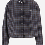 CAMICIA IN COTONE CON MOTIVO A QUADRI MK1659 19U3F057W MIU MIU 