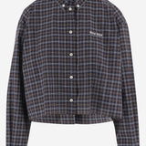 CAMICIA IN COTONE CON MOTIVO A QUADRI MK1659 19U3F057W MIU MIU 