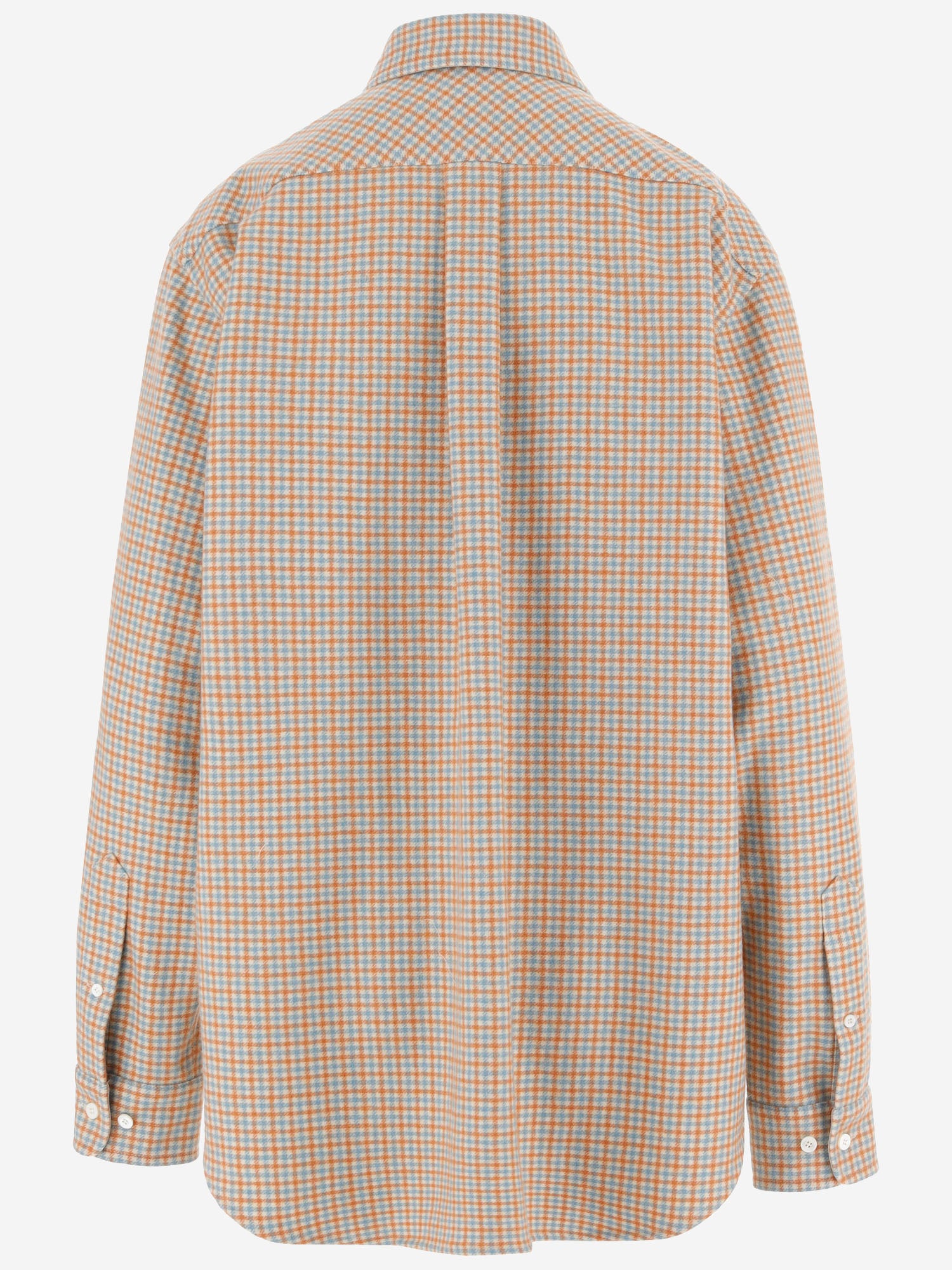 CAMICIA IN MISTO LANA CON MOTIVO A QUADRI MK2010 19CSF0EH3 MIU MIU 