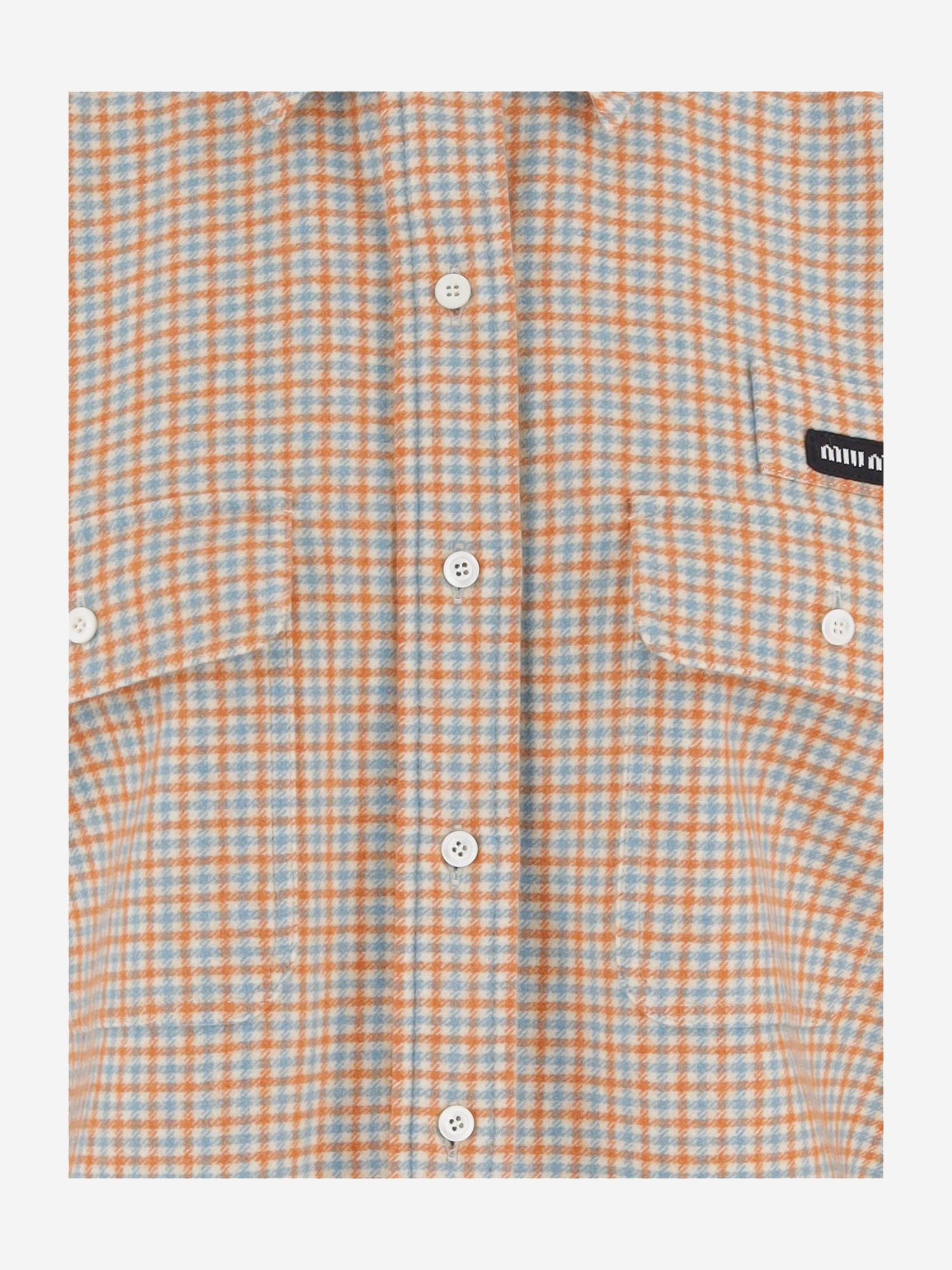 CAMICIA IN MISTO LANA CON MOTIVO A QUADRI MK2010 19CSF0EH3 MIU MIU 