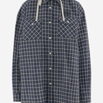 CAMICIA IN COTONE A QUADRI CON CAPPUCCIO MK2051 6210F022X MIU MIU 